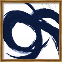 Navy Circular Strokes II Fine Art Print