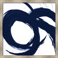 Navy Circular Strokes II Fine Art Print