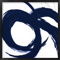 Navy Circular Strokes II Fine Art Print