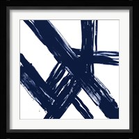 Strokes in Navy I Fine Art Print