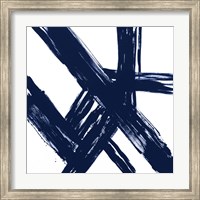 Strokes in Navy I Fine Art Print