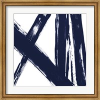 Strokes in Navy II Fine Art Print