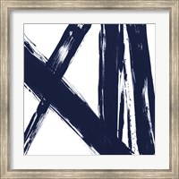 Strokes in Navy II Fine Art Print