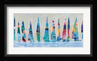 Dozen Colorful Boats Panel Fine Art Print