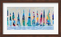 Dozen Colorful Boats Panel Fine Art Print