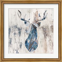 Blue Rhizome Deer Bust Fine Art Print