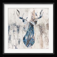 Blue Rhizome Deer Bust Fine Art Print