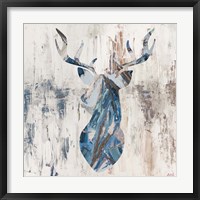 Blue Rhizome Deer Bust Fine Art Print