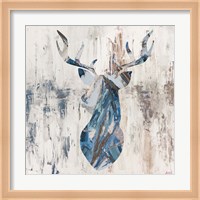 Blue Rhizome Deer Bust Fine Art Print