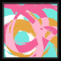 Pink Circular Strokes I Framed Print