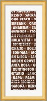 California Wood Type Fine Art Print