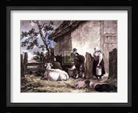 Milkmaid and Cowherd Fine Art Print