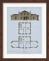 Chambray House & Plan I Fine Art Print