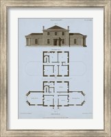 Chambray House & Plan I Fine Art Print