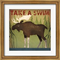 Take a Swim Moose Fine Art Print