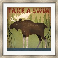 Take a Swim Moose Fine Art Print