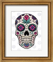 Sugar Skull IV on Gray Fine Art Print