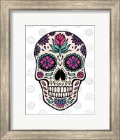 Sugar Skull IV on Gray Fine Art Print