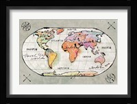 Mapped Shorelines I Neutral Fine Art Print