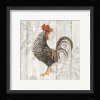 Farm Friend II on Barn Board Framed Print