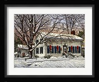 Red Ribbon Wreath Fine Art Print