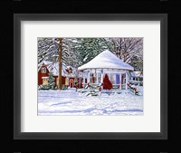 Gazebo At Ellicottville, Winter Fine Art Print