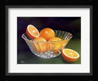 Oranges Crystal Vase Fine Art Print