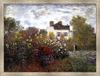 The Artist's Garden in Argenteuil (A Corner of the Garden with Dahlias), c.1873 Fine Art Print