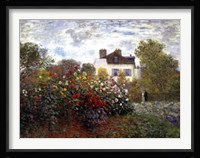 The Artist's Garden in Argenteuil (A Corner of the Garden with Dahlias), c.1873 Fine Art Print
