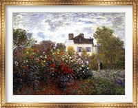 The Artist's Garden in Argenteuil (A Corner of the Garden with Dahlias), c.1873 Fine Art Print