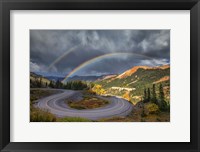 Red Mountain Rainbow Framed Print
