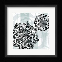 Rosettes on Aqua II Fine Art Print