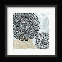 Rosettes on Aqua III Fine Art Print