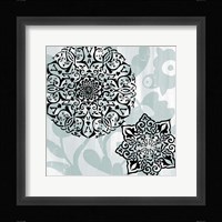 Rosettes on Aqua IV Fine Art Print