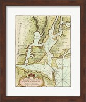 Petite Map of the Port of New York Fine Art Print