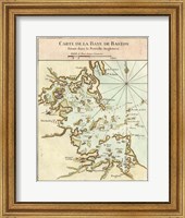 Petite Map of the Port of Boston Fine Art Print