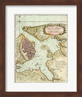 Petite Map of the Port of Havana Fine Art Print
