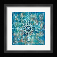 Mandala in Blue I Framed Print