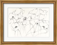 Black Line Poppies III Fine Art Print