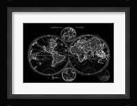 World Map Blueprint Fine Art Print