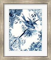 Bird & Branch in Indigo II Fine Art Print