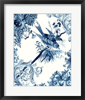 Bird & Branch in Indigo II Fine Art Print