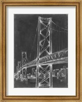 Suspension Bridge Blueprint II Fine Art Print