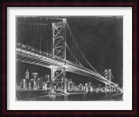 Suspension Bridge Blueprint III Fine Art Print