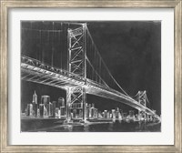 Suspension Bridge Blueprint III Fine Art Print