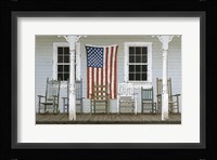 Chair Family With Flag Fine Art Print