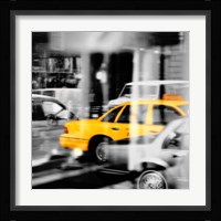 Yellow Taxi Reflection Fine Art Print