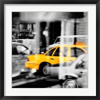 Yellow Taxi Reflection Fine Art Print