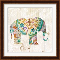 Boho Paisley Elephant I Fine Art Print