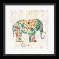 Boho Paisley Elephant I Framed Print